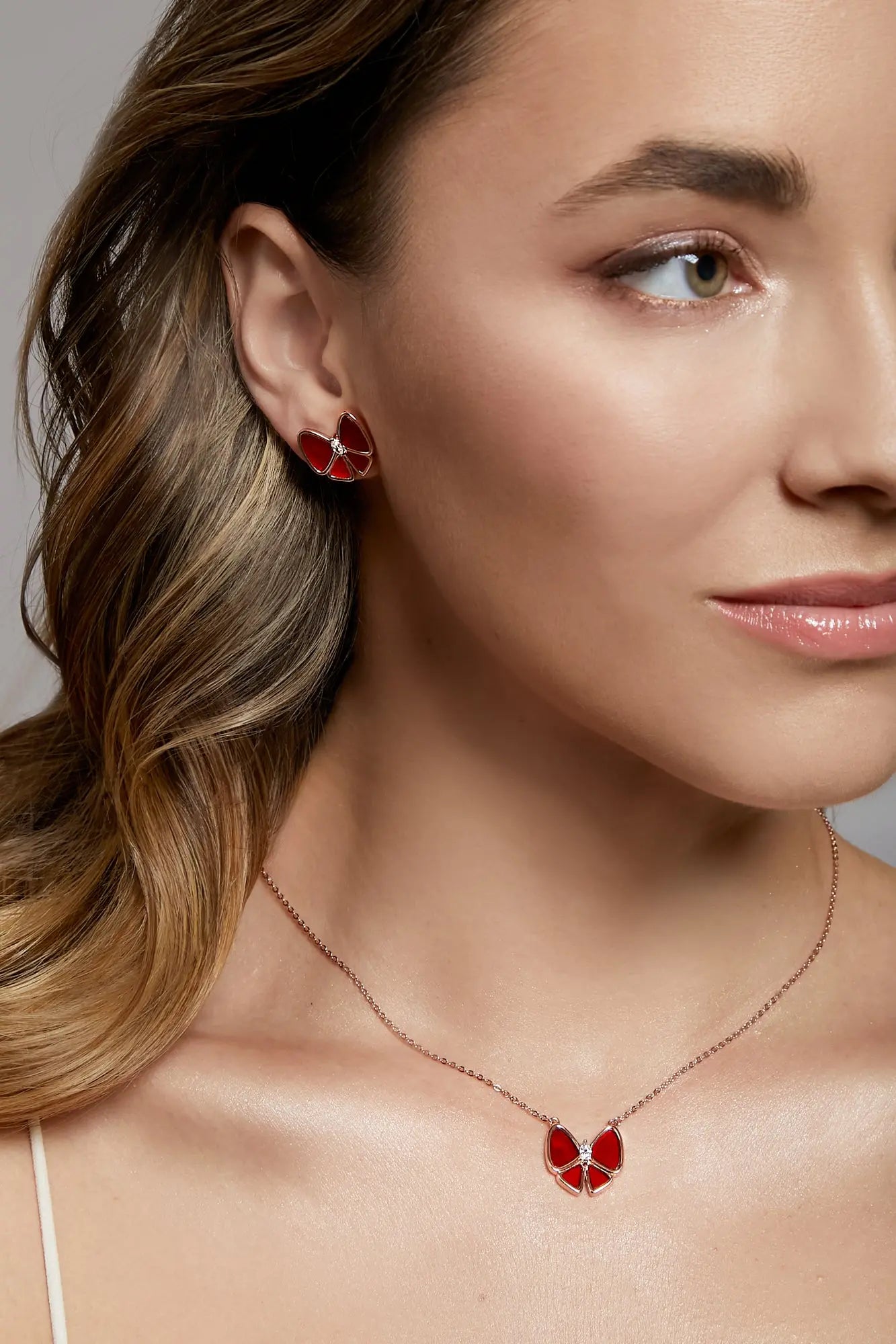 Playful Bow Carnelian Necklace Dryden Jewelry